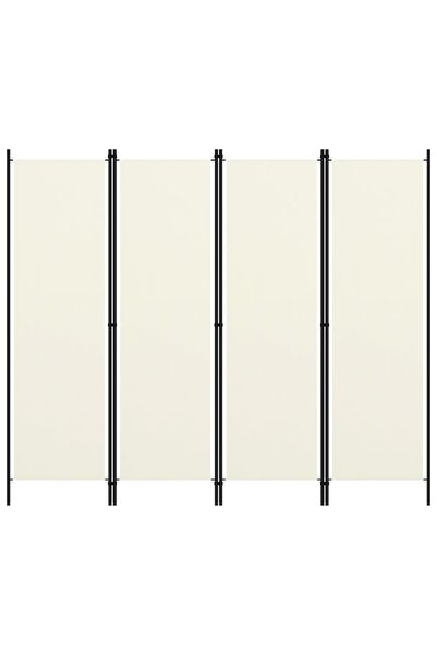 Concept Paravan de cameră cu 4 panouri, alb crem, 200 x 180 cm