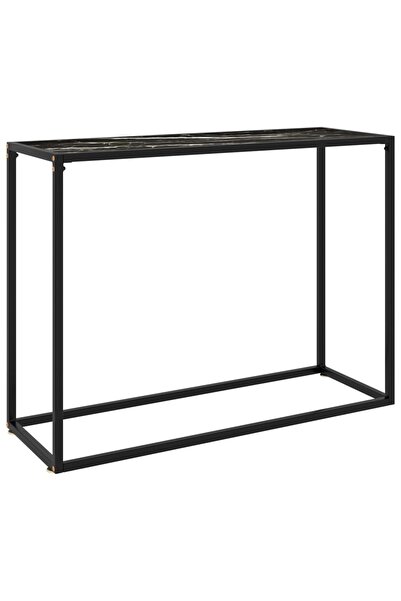 Concept Τραπέζι κονσόλας, μαύρο, 100x35x75 cm, σκληρυμένο γυαλί