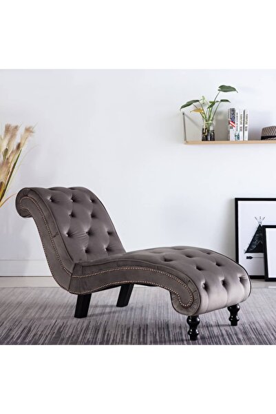 Concept Șezlong, gri, catifea