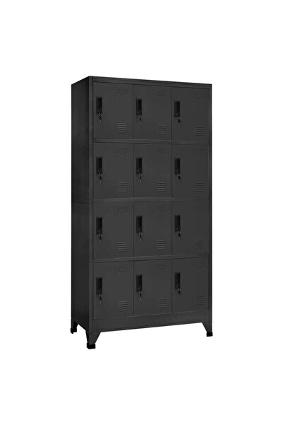 Concept Ντουλάπι αρχειοθέτησης, ανθρακί, 90x45x180 cm, ατσάλι