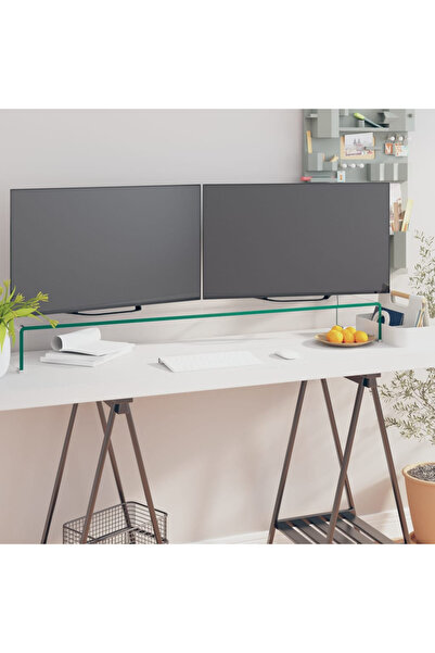 Concept Βάση τηλεόρασης/οθόνης από διαφανές γυαλί 110x30x13 εκ.