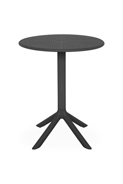Maison Mex Round garden/terrace table CIRCLE H.75 D.60 anthracite