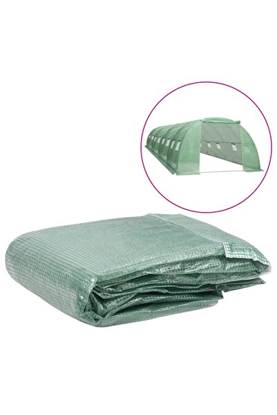 Concept Copertină de rezervă pentru seră (32 m²), verde, 400x800x200 cm