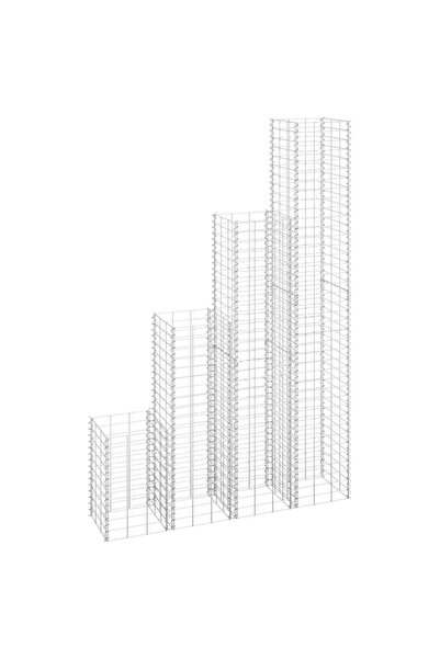Concept Straturi înălțate gabioane 4 buc. 30x30x50/100/150/200 cm fier