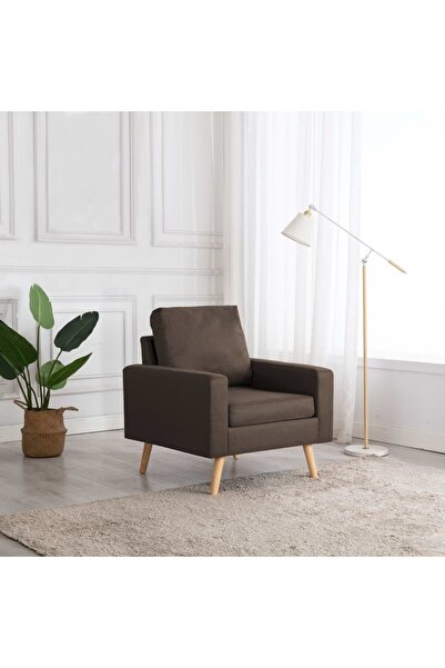 Concept Πολυθρόνα, καφέ, υφασμάτινη