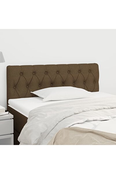 Concept Tăblie de pat, maro închis, 90x7x78/88 cm, textil