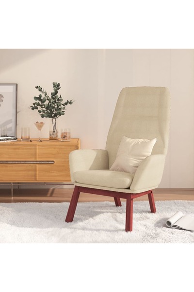 Concept Πολυθρόνα χαλάρωσης, κρεμ, υφασμάτινο υλικό