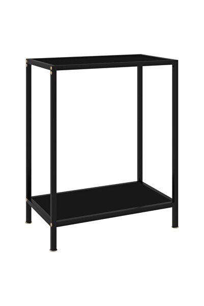 Concept Τραπέζι κονσόλας, μαύρο, 60 x 35 x 75 cm, σκληρυμένο γυαλί