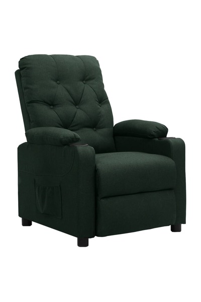 Concept Ανακλινόμενη πολυθρόνα, σκούρο πράσινο, ύφασμα