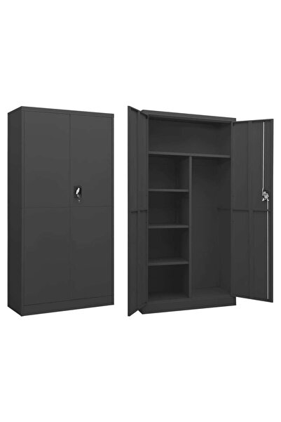 Concept Ντουλάπι αρχειοθέτησης, ανθρακί, 90x40x180 cm, ατσάλι