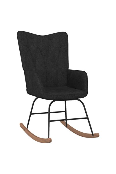 Concept Κουνιστή πολυθρόνα, μαύρη, υφασμάτινη