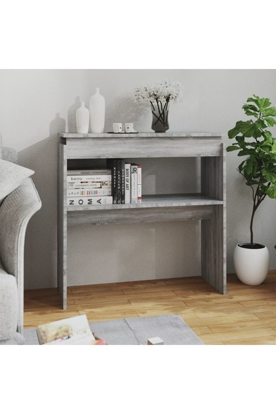 Concept Τραπέζι κονσόλας, γκρι sonoma, 80x30x80 cm, επεξεργασμένο ξύλο