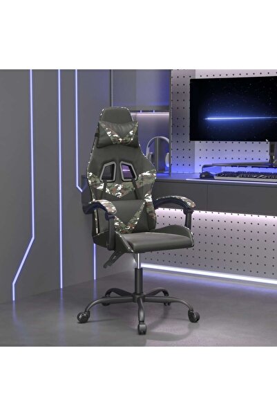 Concept Καρέκλα gaming, μαύρη και καμουφλάζ, οικολογικό Δερμάτινο