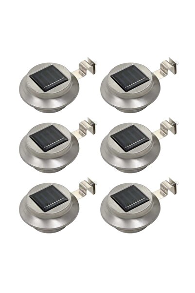 Concept Lămpi solare de exterior cu LED, 6 buc., alb, 12 cm, rotund