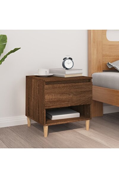 Concept Noptieră, stejar maro, 50x46x50 cm, lemn prelucrat