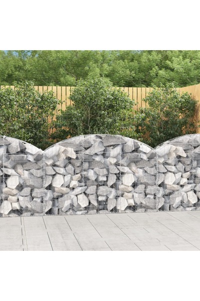 Concept Coș gabion arcuit, 150x30x80/100 cm, fier galvanizat