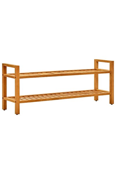 Concept Pantofar cu 2 rafturi, 100x27x40 cm, lemn masiv de stejar