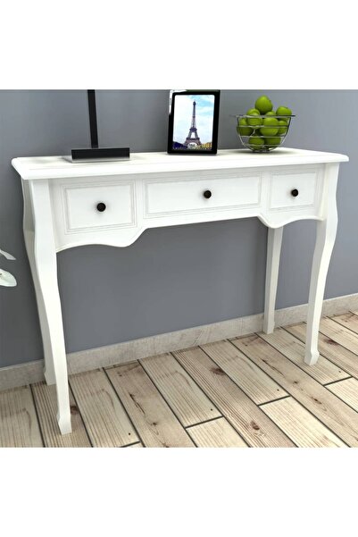 Concept Μπουντουάρ κονσόλας με τρία συρτάρια, λευκό
