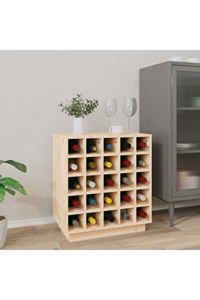 Concept Ντουλάπι κρασιών, 55,5x34x61 cm, μασίφ ξύλο πεύκου