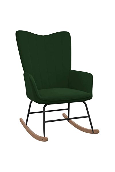 Concept Κουνιστή πολυθρόνα, σκούρο πράσινο, Βελούδο