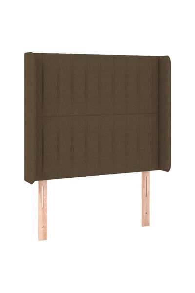 Concept Tăblie de pat cu aripioare maro închis 83x16x118/128 cm textil