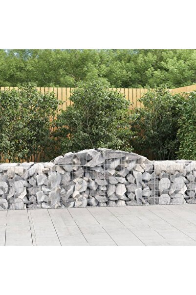 Concept Coșuri gabion arcuite 15 buc, 300x50x60/80 cm, fier galvanizat