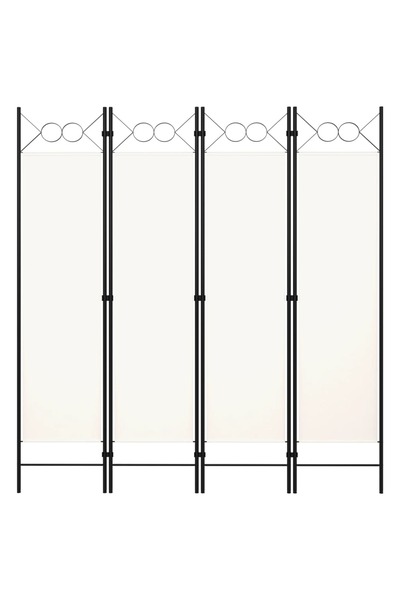 Concept Paravan de cameră cu 4 panouri, alb crem, 160x180cm