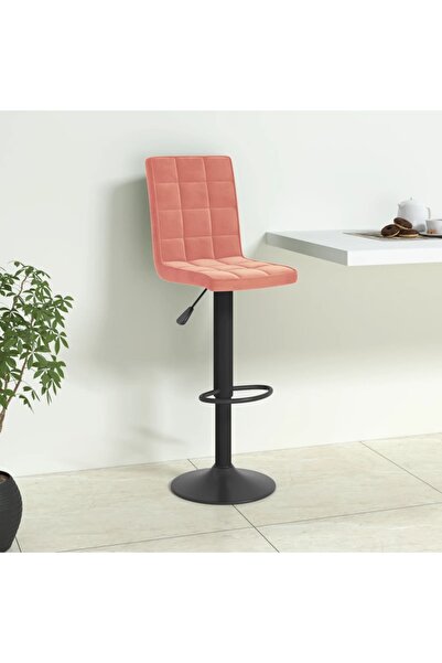Concept Scaun de bar, roz, catifea