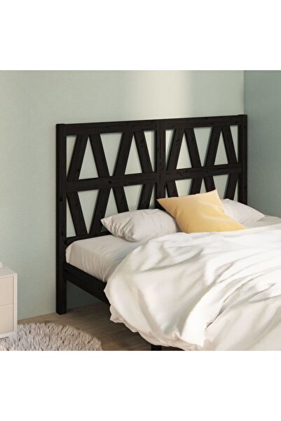 Concept Κομοδίνο, μαύρο, 166x4x100 cm, μασίφ ξύλο πεύκου