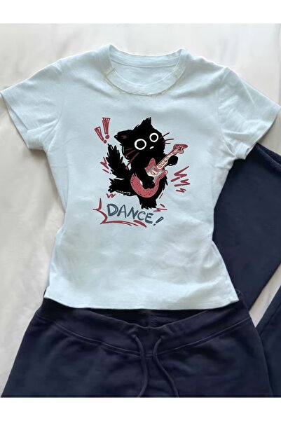 Toum Belt Boy Cat's Dance Cropped Bluz