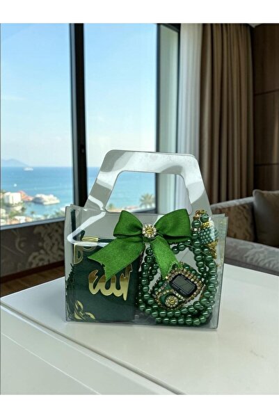 Altınoluk Haremia Set of Bag in a Box with Mini Quran, Pearl Prayer Beads and...