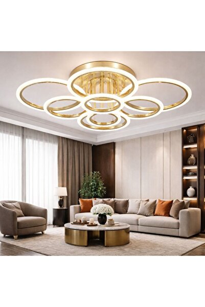 RFAN LED Chandelier, Model R9180/2+2+2+2, With Remote Control, 3 Light Types,...