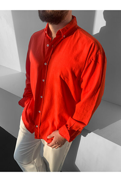 NO1 KONSEPT Oversized Gg Fresh Linen Long Sleeve Shirt