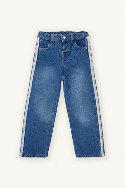 DeFacto Pantaloni din denim cu dungi, 100% bumbac, pentru fetițe G8158A526SP