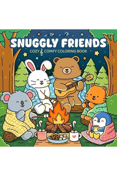 Disney Cozy Snuggly Friends Anti-Stress Coloring Book 100 Illustrations A4 La...