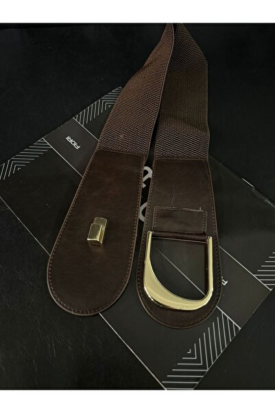 Fiori Еластичен дамски колан със златна катарама, колан за яке, колан за риза...