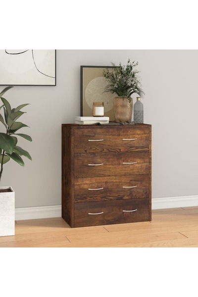 Concept Μπουφές με 4 συρτάρια, φιμέ δρυς, 60x30,5x71 εκ.