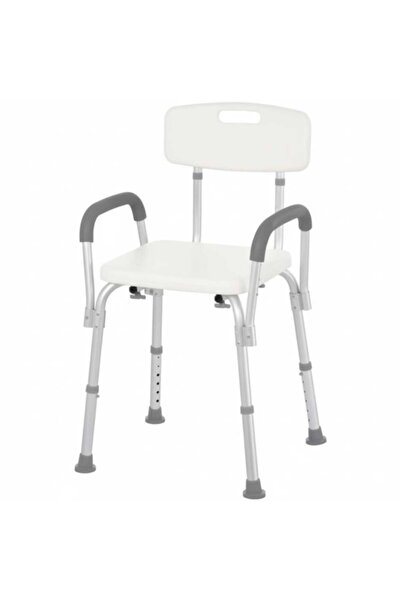 Grandia Adjustable aluminum shower chair with backrest and armrests 47x50x74–...