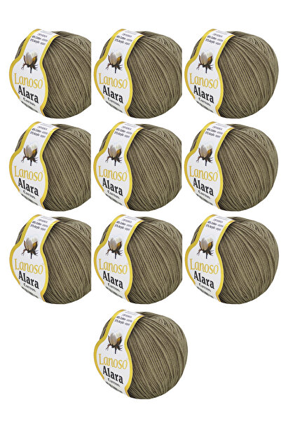 Lanoso Alara Cotton Yarn Pachet de 10 bucăți 50 gr 140 m Bumbac și Acrilic (9...