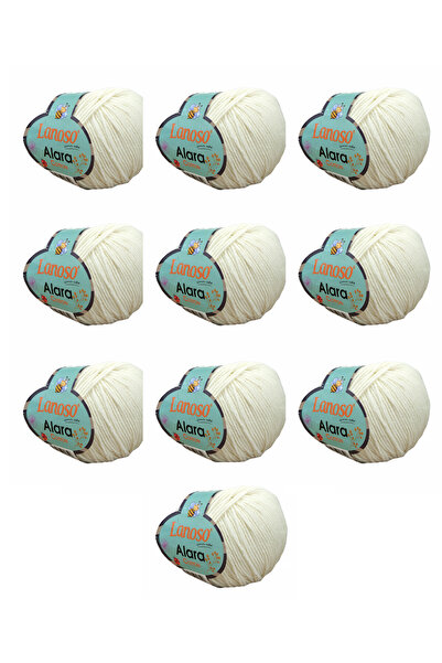 Lanoso Alara Cotton Yarn Pachet 10 bucăți 50 gr 140 m Bumbac și Acrilic (901)...
