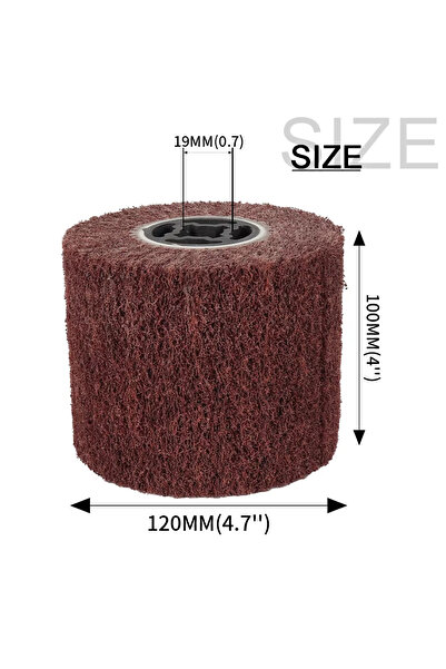 Choice1 P80 100*120mm Polishing Drum Burnishing Wheel Metal Nylon Wire Polish...