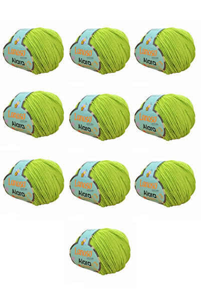 Lanoso Alara Cotton Yarn Pachet de 10 bucăți 50 gr 140 m Bumbac și Acrilic (9...