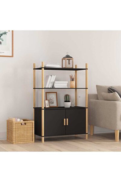 Concept Ψηλό ντουλάπι, μαύρο, 80x40x121 cm, επεξεργασμένο ξύλο