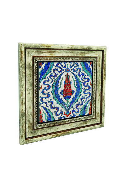 Sadrazam Rüstempaşa Mosque Tile Pattern Printed Natural Stone Table 25X25Kd-34
