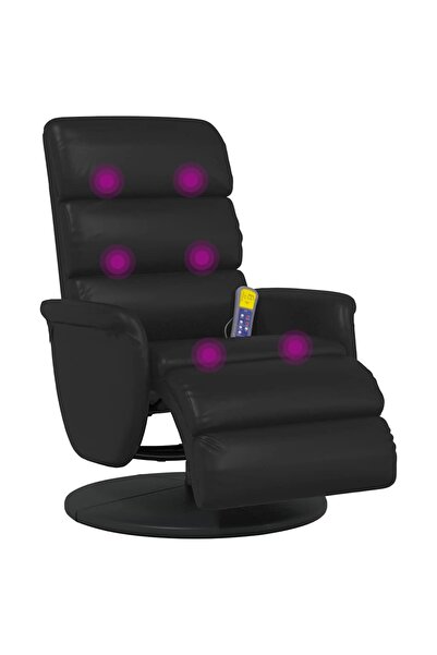 vidaxl Scaun reclinabil cu masaj Negru 71 x 98 x 106 cm
