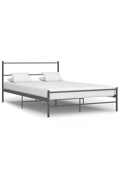 Concept Σκελετός κρεβατιού, γκρι, 160 x 200 εκ., μεταλλικός