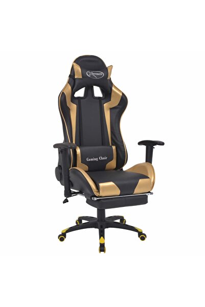 vidaxl Scaun de gaming Auriu 70 x 71 x 136 cm Piele artificiala