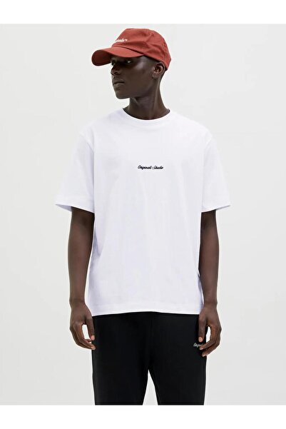 Jack & Jones Jornorrebro Emb Tee White Men's T-Shirt 12282892