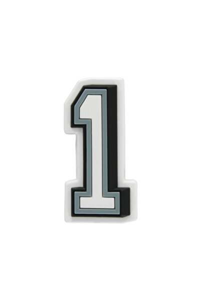 Crocs Jibbitz Ασπρόμαυρο Αριθμός 1