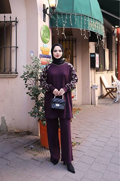 MODAMÜNASİP طقم ميرسيريزد بنقشة الفهد